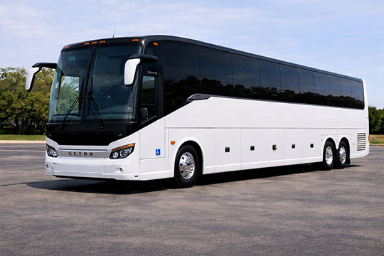 56-passenger charter bus available for charter in Burlington, VT